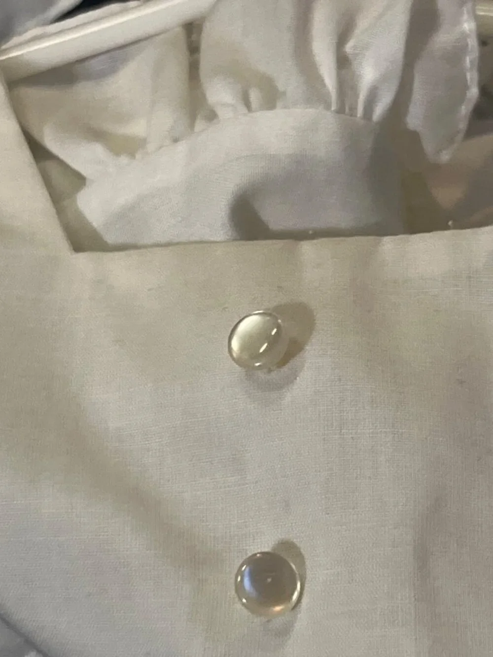 Vintage C.I. Castro & Co Toddler Eyelet Top White Tie Back Blouse 18M? Used Heir